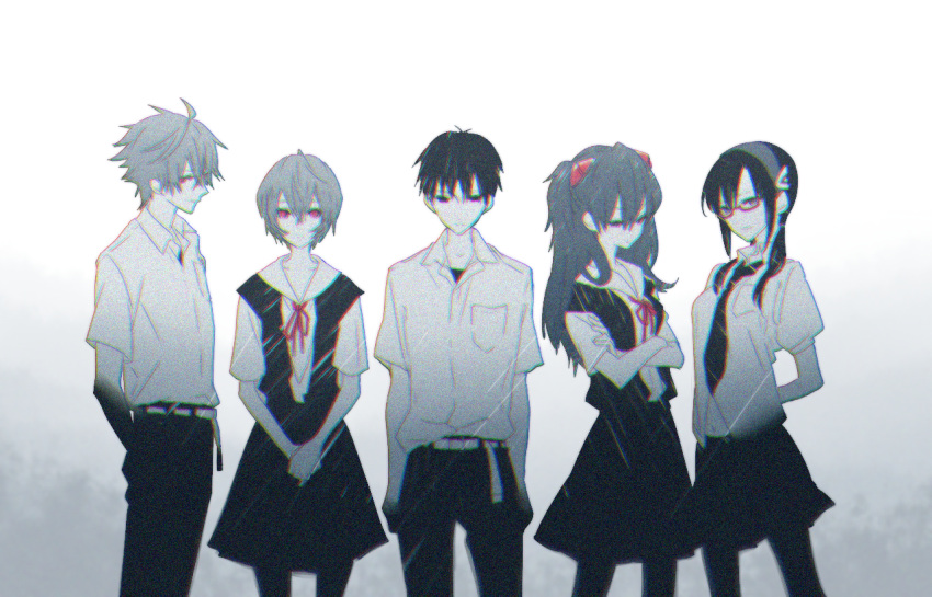 ayanami_rei, hairband, hii101, ikari_shinji, long_hair, makinami_mari_illustrious, nagisa_kaworu, neon_genesis_evangelion