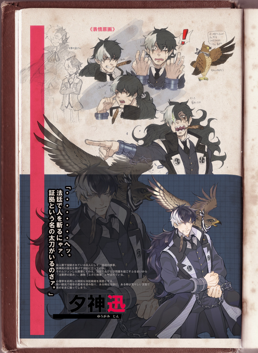 !, 6+boys, absurdres, bird, black_hair, black_jack, black_jack_(copyright), cameo