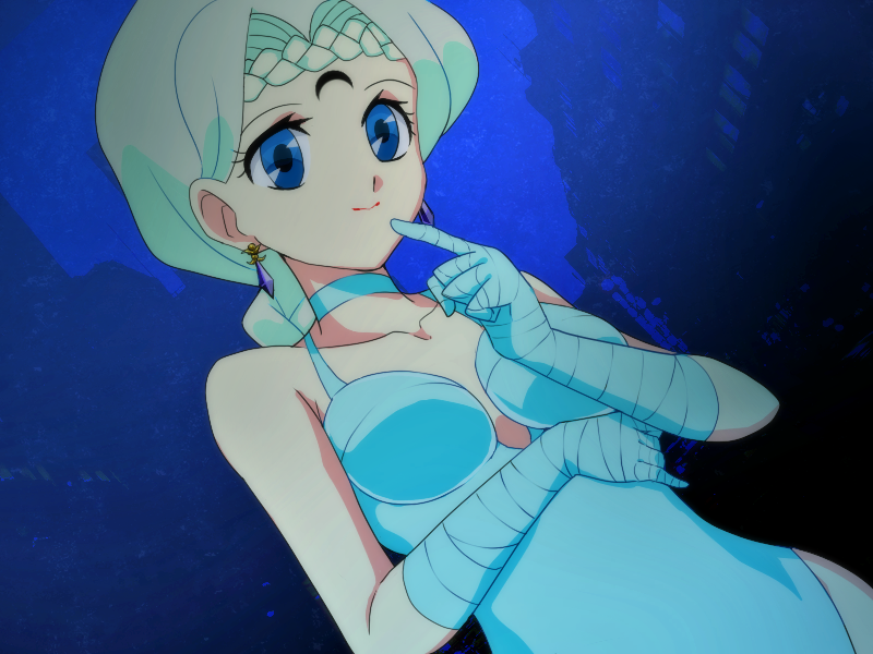 1girl, bare_shoulders, beruche, bishoujo_senshi_sailor_moon, blue_eyes, choker, comadori717, crescent_moon