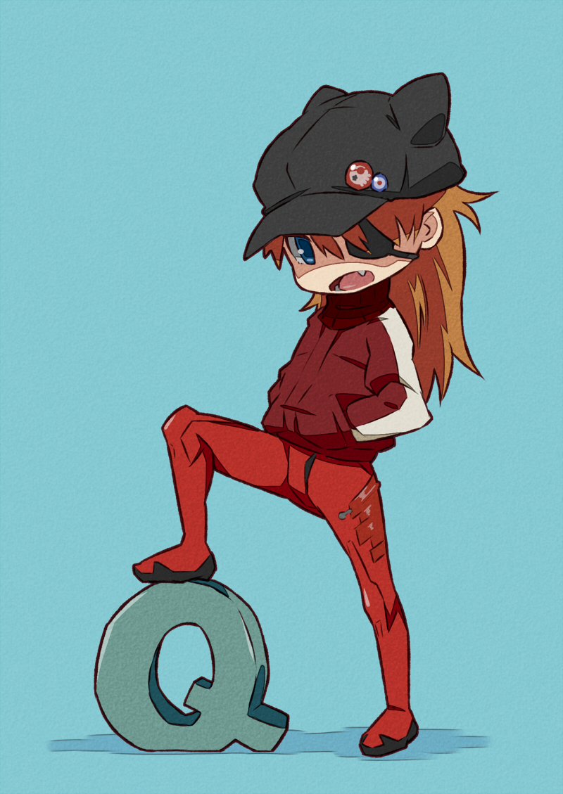 1girl, blue_eyes, evangelion:_3.0_you_can_(not)_redo, eyepatch, gishi, long_hair, neon_genesis_evangelion, plugsuit