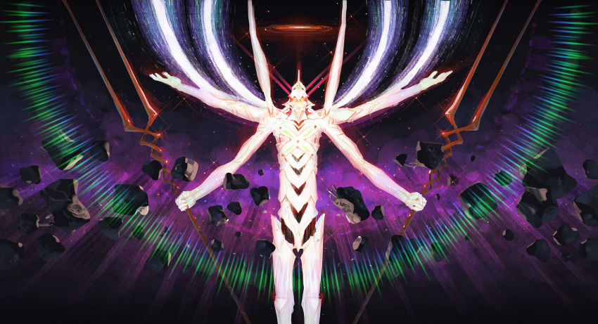 debris, eva_13, evangelion:_3.0_you_can_(not)_redo, halo, highres, lance_of_longinus, multiple_arms, neon_genesis_evangelion