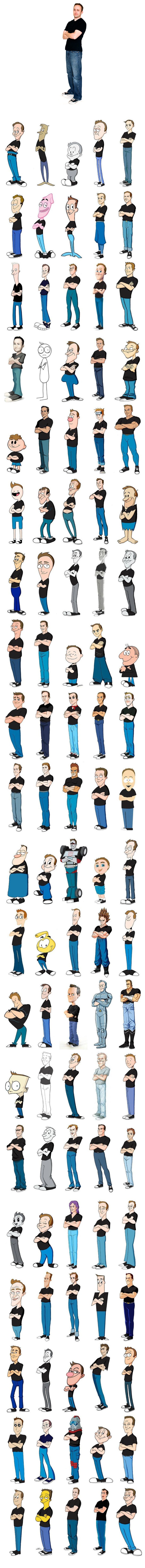 absurdres, adventure_time, dragon_ball, garfield, hey_arnold, highres, johnny_bravo, long_image, naruto, south_park, tall_image, tetsuwan_atom, the_flintstones, the_simpsons, transformers