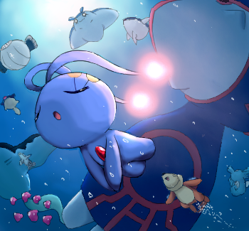 buizel, horsea, kyogre, luvdisc, manaphy, mantine, mantyke, nintendo