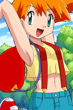 eye_contact, kasumi_(pokemon), misty_(pokemon), nintendo, pokemon, small_waist, soara, tagme