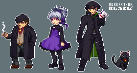 black_eyes, black_hair, brown_hair, cat, cigarette, coat, collar, darker_than_black