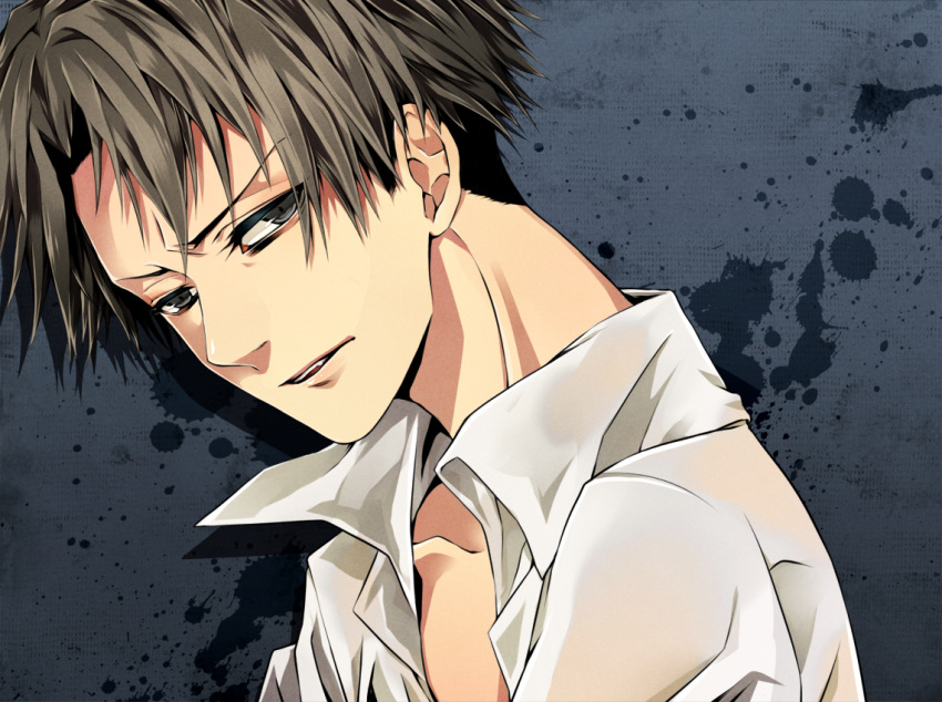 1boy, black_eyes, black_hair, casual, rivaille, sano0822, shingeki_no_kyojin, solo