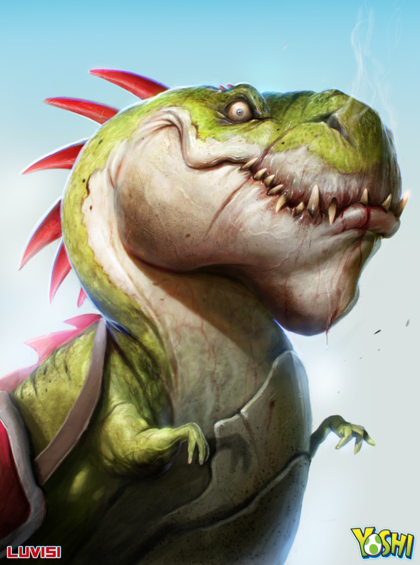 blood, dan_luvisi, highres, mario, nintendo, realistic, super_mario_bros., yoshi