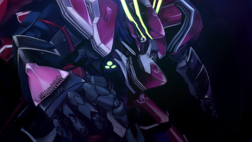 glowing, kakumeiki_valvrave, mecha, moekyon, no_humans, solo, valvrave