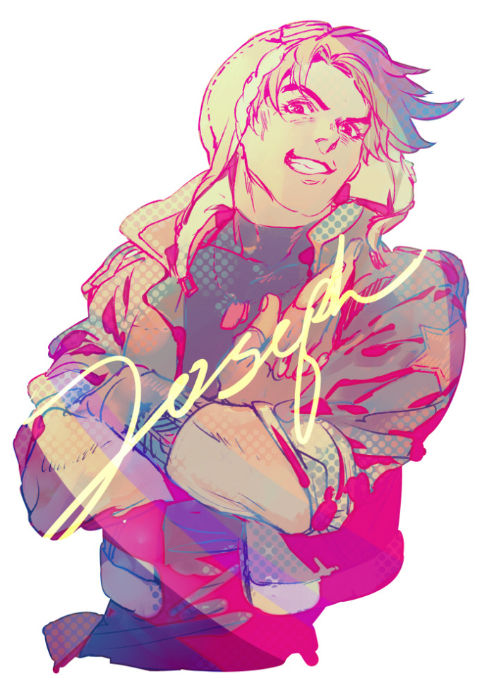 1boy, aviator_hat, fingerless_gloves, gloves, hat, jojo_no_kimyou_na_bouken, joseph_joestar_(young), rei_(sanbonzakura)