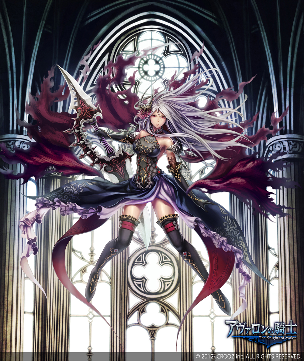 1girl, anbe_yoshirou, bare_shoulders, black_legwear, boots, breasts, cape, character_request
