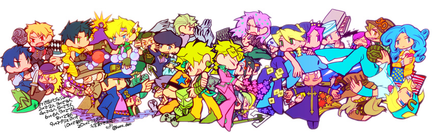 bruno_bucciarati, caesar_anthonio_zeppeli, chibi, coco_jumbo, diavolo, diego_brando, dio_brando, enrico_pucci