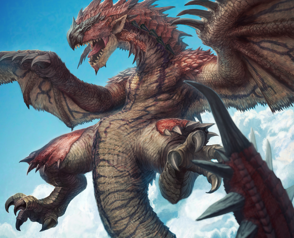 cloud, clouds, dragon, flight, flying, harvester, monster, monster_hunter, rathalos, ratholos, realistic, sky, wings, wyvern