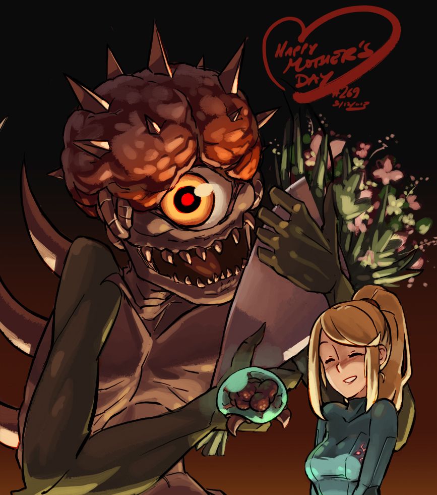2girls, blonde_hair, bodysuit, bouquet, cyclops, dated, flower, junkpuyo