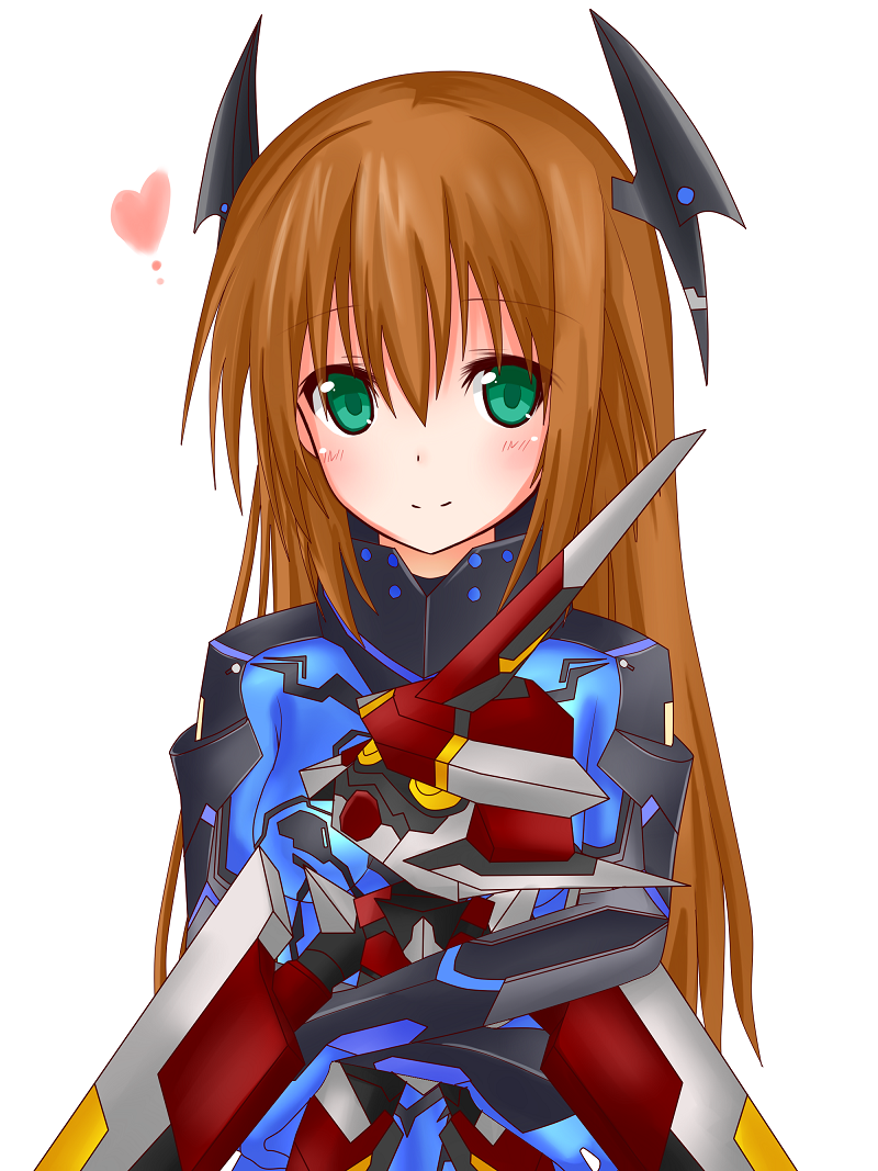 1girl, blush, brown_hair, green_eyes, langley1000, mag_(phantasy_star_online), object_hug, phantasy_star_online_2