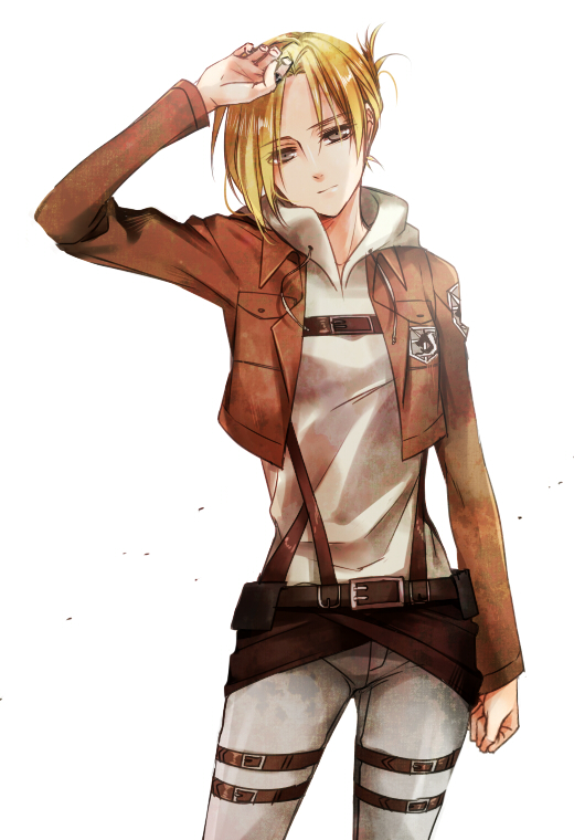 1girl, annie_leonhardt, blonde_hair, highres, jacket, kenao, shingeki_no_kyojin, short_hair, solo