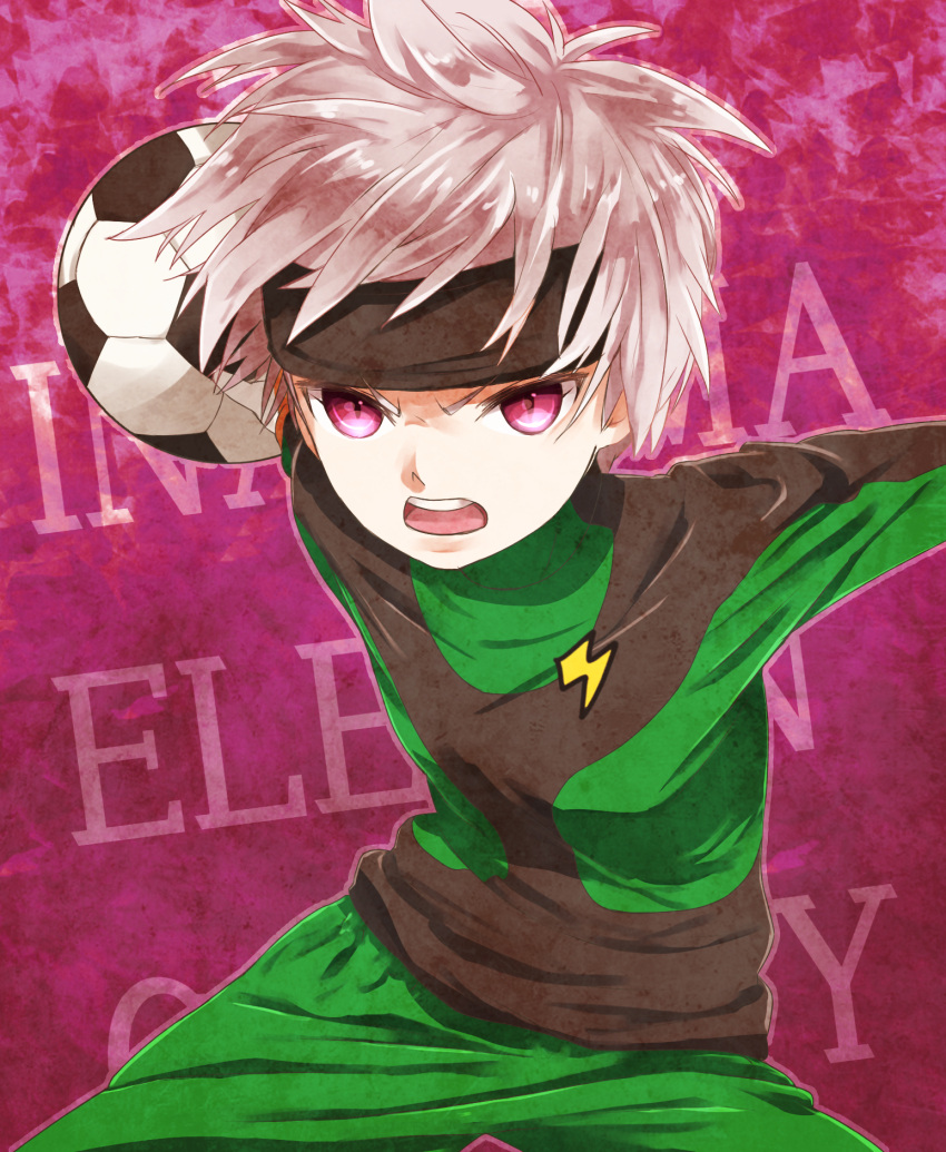 1boy, ball, copyright_name, goalkeeper, headband, highres, ibuki_munemasa, inazuma_eleven_(series)