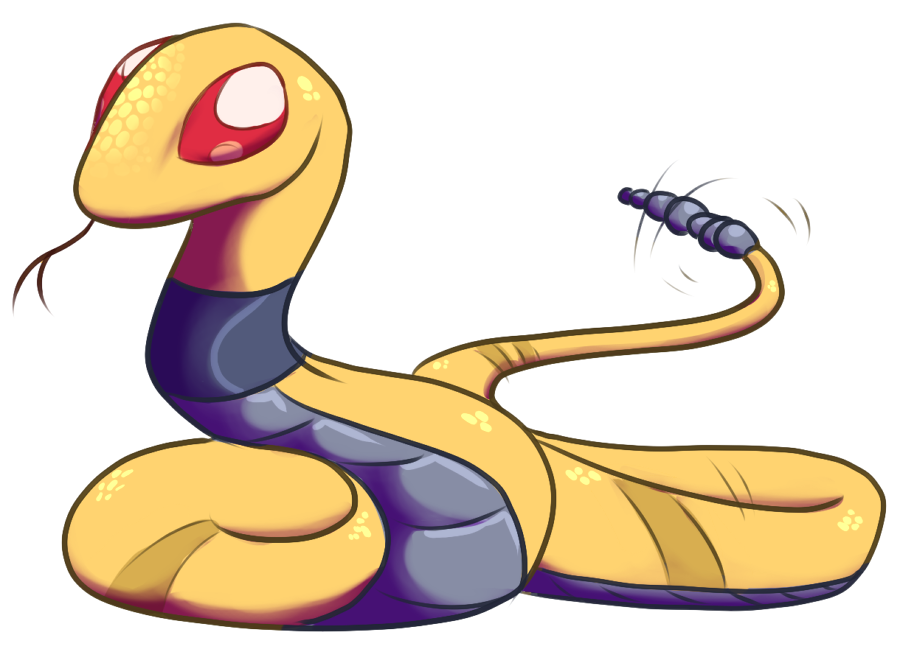 beedrill, ekans, forked_tongue, fusion, no_humans, pokemon, pokemon_(game), rattlesnake
