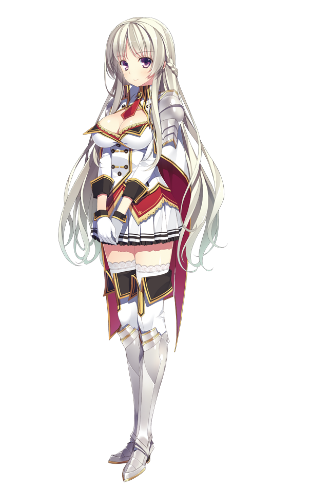 1girl, armor, boots, breasts, cape, cleavage, gloves, greaves