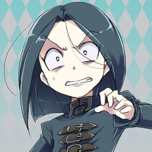 1boy, androgynous, black_hair, gakuran, hazamada_toshikazu, jojo_no_kimyou_na_bouken, kanko_(lil), lowres