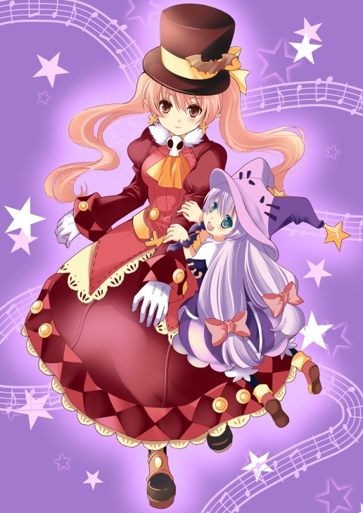dress, earrings, hat, jewelry, long_hair, musical_note, ribbon, rune_factory, rune_factory_4, tagme, tinkle2013, twintails
