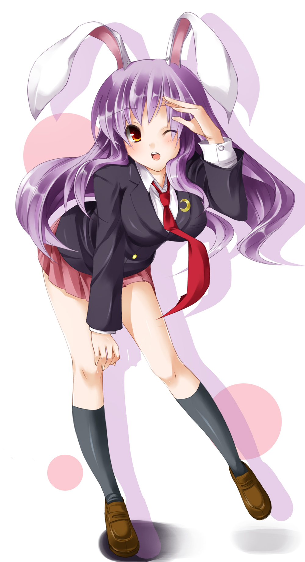 1girl, animal_ears, blazer, crescent, fuyuno_taka, highres, long_hair, necktie
