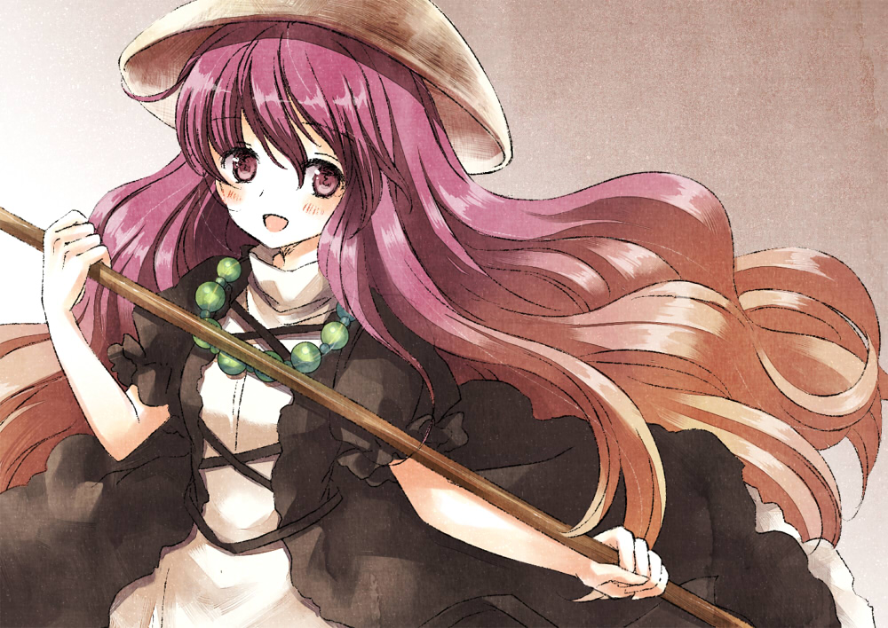 1girl, ajirogasa, breasts, dress, gradient_hair, hijiri_byakuren, jewelry, long_hair