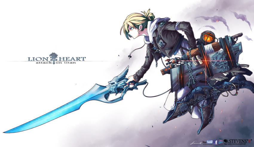 1girl, annie_leonhardt, artist_name, final_fantasy, final_fantasy_viii, gunblade, jacket, lionheart
