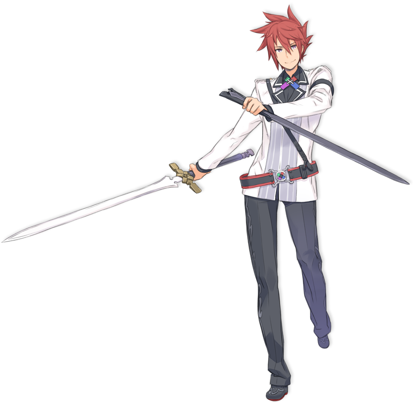1boy, belt, folth, holding, kuroboshi_kouhaku, looking_at_viewer, male, official_art