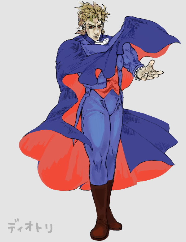 1boy, blonde_hair, boots, cape, demitri_maximoff, demitri_maximoff_(cosplay), dimitri, dio_brando