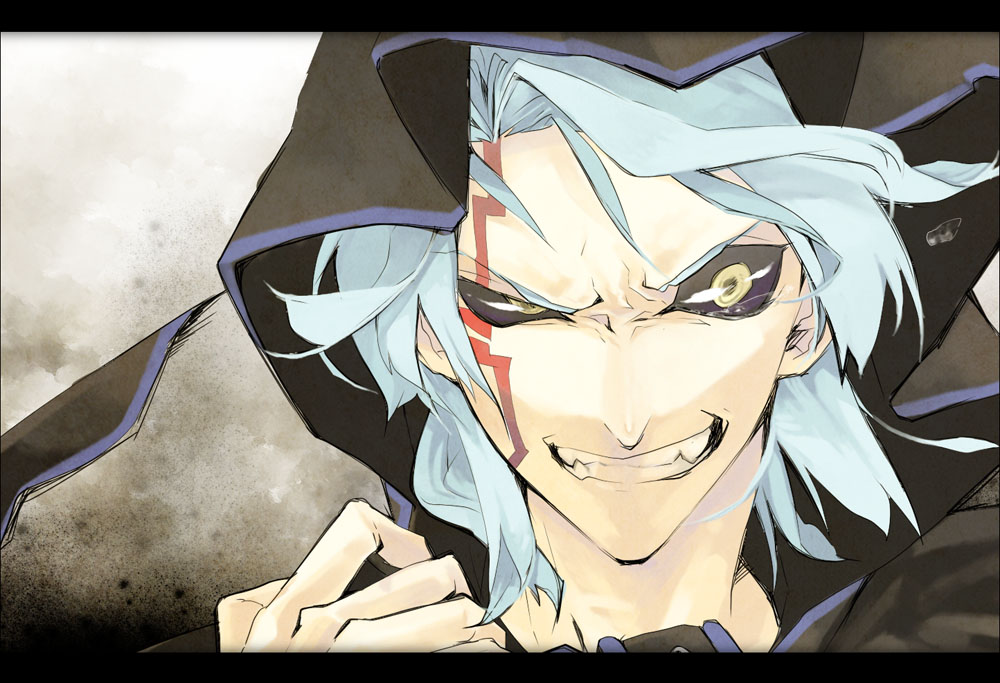 blue_hair, face, hibiki_nino, kiryu_kyosuke, kiryuu_kyousuke, male, short_hair, yellow_eyes, yu-gi-oh!, yugioh_5d's, yuu-gi-ou, yuu-gi-ou_5d's