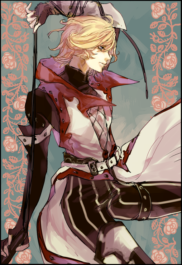 1boy, belt, blonde_hair, blue_eyes, boots, breastplate, castlevania, castlevania:_lament_of_innocence