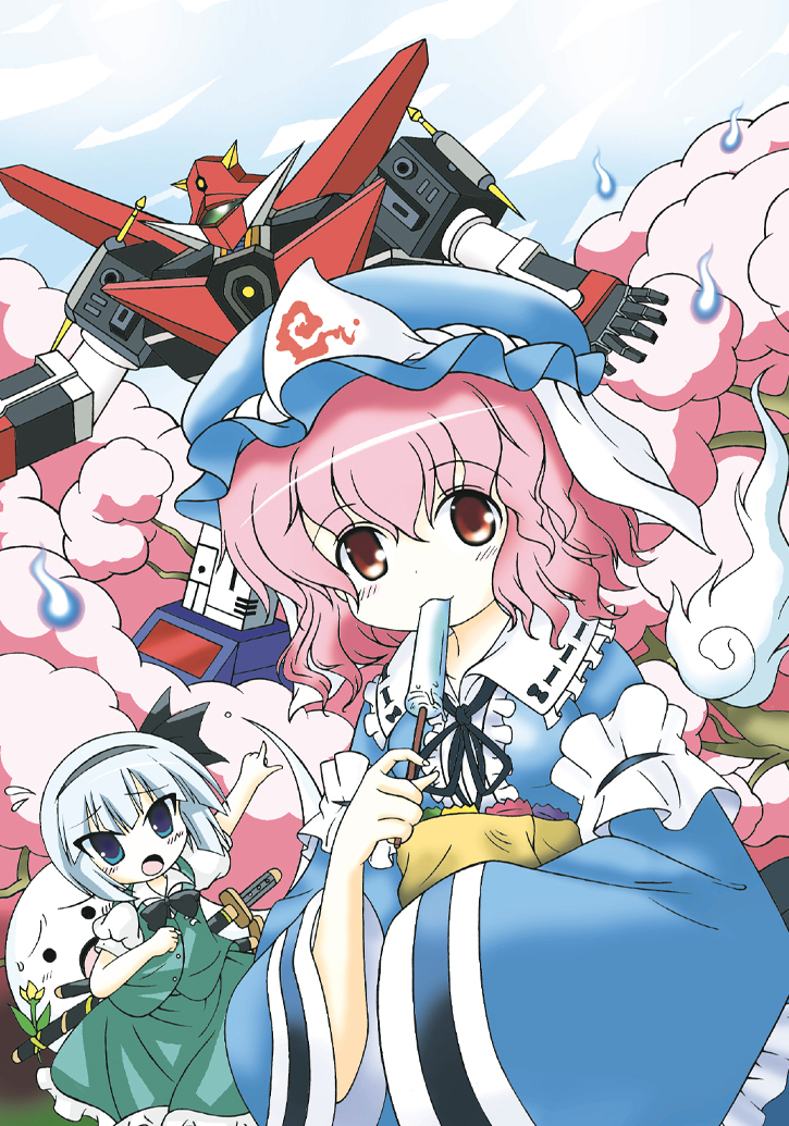 crossover, ghost, god_sigma, hairband, hat, japanese_clothes, konpaku_youmu, konpaku_youmu_(ghost)