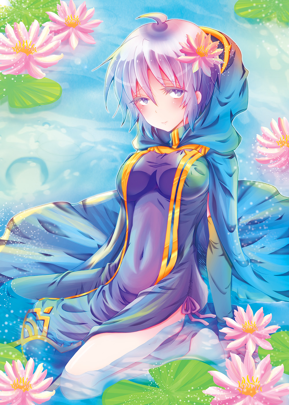 blush, cape, fire_emblem, fire_emblem:_seima_no_kouseki, flower, genderswap, highres, kneeling