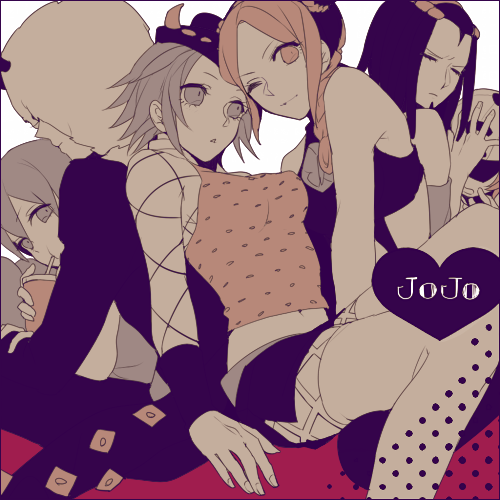 2boys, 4girls, emporio_alnino, foo_fighters, genderswap, hermes_costello, jojo_no_kimyou_na_bouken, kuujou_jolyne
