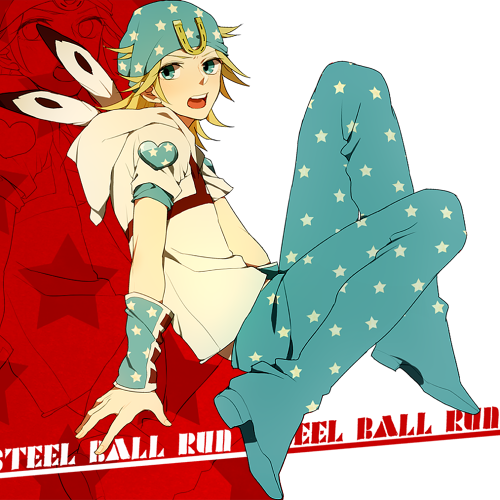 1boy, blonde_hair, blue_eyes, feathers, hat, hood, hoodie, johnny_joestar, jojo_no_kimyou_na_bouken, lowres, redlark_(r083), solo, steel_ball_run, zoom_layer