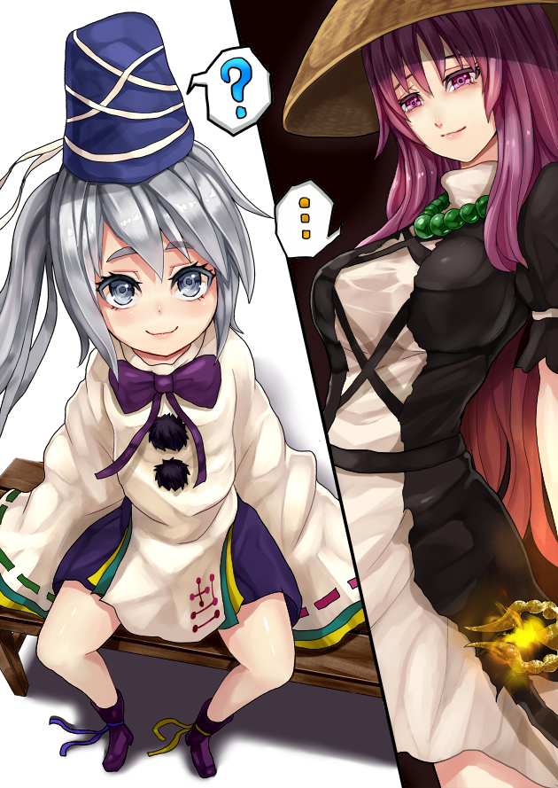 ..., ?, ajirogasa, beads, dress, hat, hijiri_byakuren, japanese_clothes