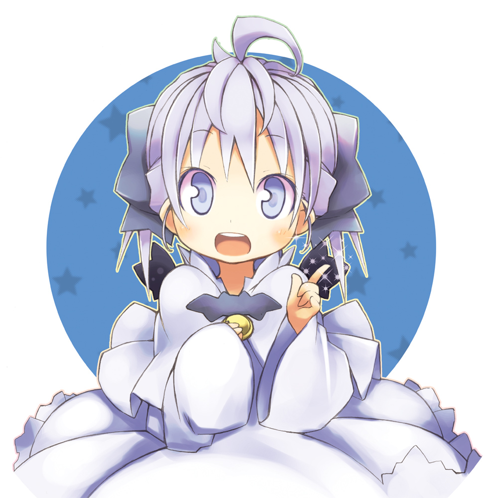 1girl, blue_eyes, blue_hair, blush, kuro_(kuroneko_no_kanzume), looking_at_viewer, open_mouth, original