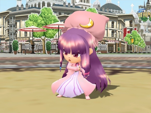 3d, chibi, party_castle, patchouli_knowledge, tdk, touhou