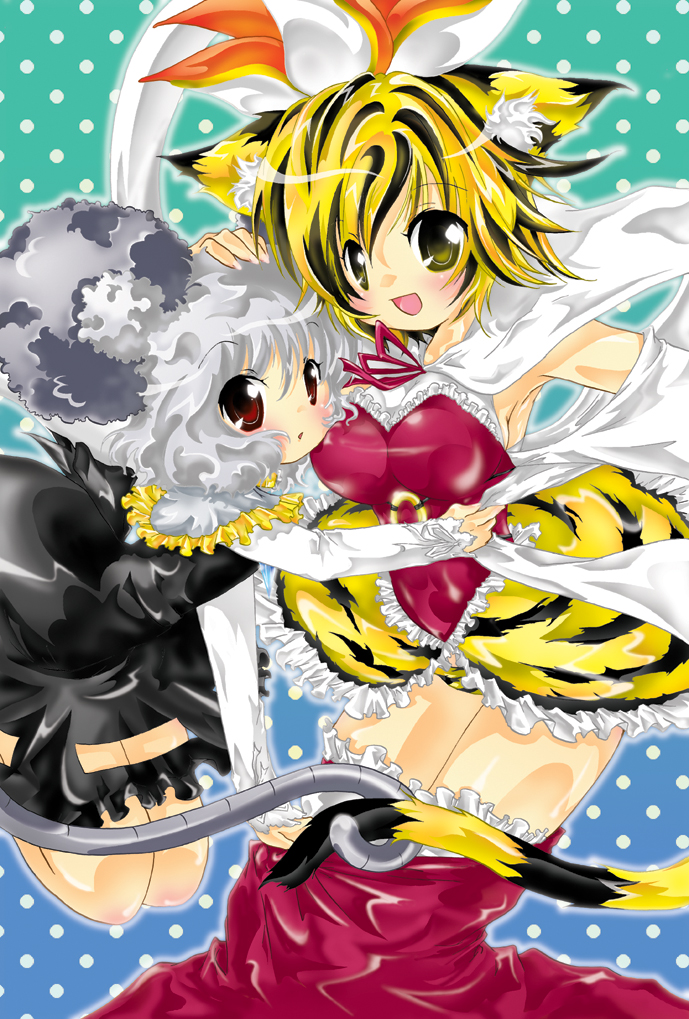 detached_sleeves, ichigo_(artist), ichigo_(strawberry), kemonomimi_mode, mouse_ears, mouse_tail, nazrin, red_eyes