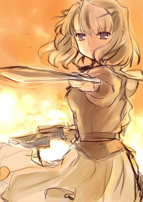 bow_(weapon), crossbow, orion_(orionproject), rance_(series), ribbon, sword, urza_pranaice, weapon