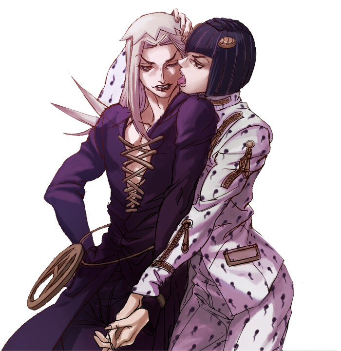 2boys, black_hair, bob_cut, bruno_bucciarati, grey_hair, hair_ornament, hat, jojo_no_kimyou_na_bouken