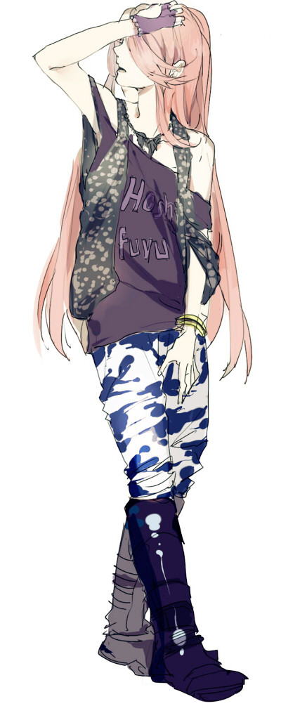 boots, bracelet, character_request, dama_(akilay), fingerless_gloves, gloves, inazuma_eleven_(series), jewelry