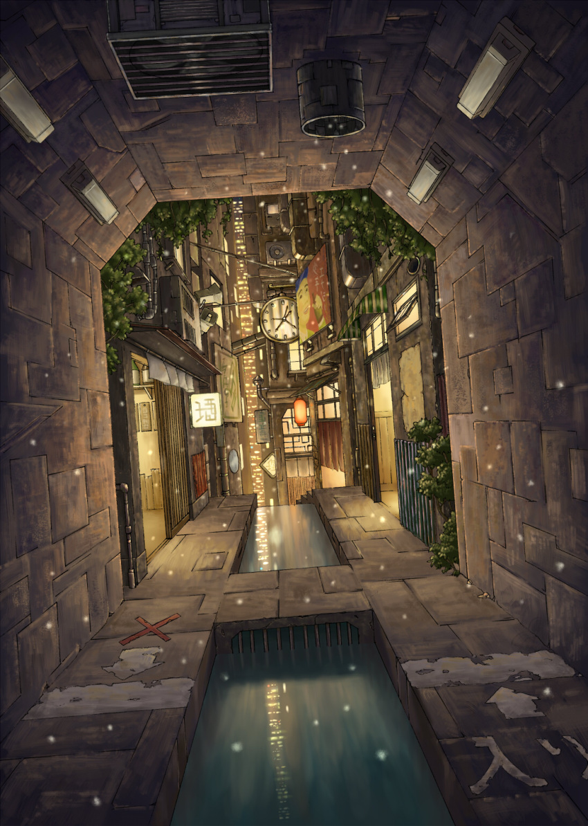 building, cityscape, highres, hotaka, no_humans, original, scenery, tunnel