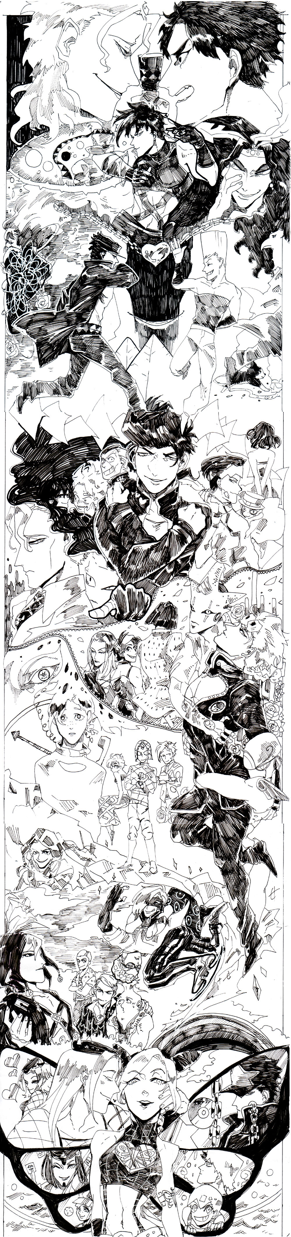 absurdres, bruno_bucciarati, butterfly, caesar_anthonio_zeppeli, cars_(jojo), cd, diavolo, dual_persona