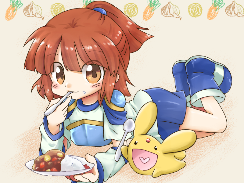 1girl, :d, arle_nadja, armor, armored_dress, boots, brown_eyes, brown_hair