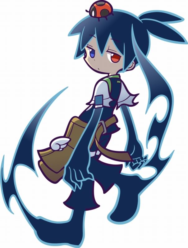 1boy, ahoge, bag, black_hair, black_sig, blue_eyes, capri_pants, flat_gaze