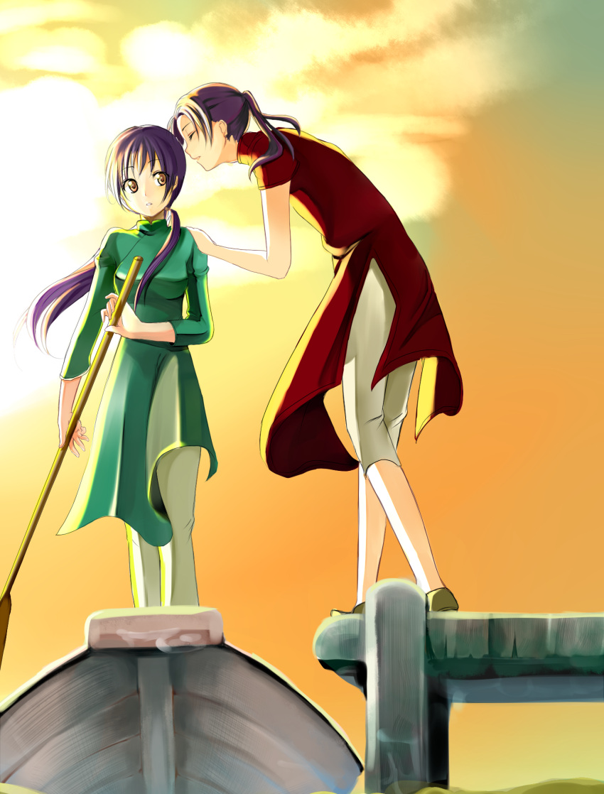 axis_powers_hetalia, black_hair, boat, brown_eyes, china_(hetalia), chinese_clothes, kara_hayashi, long_hair