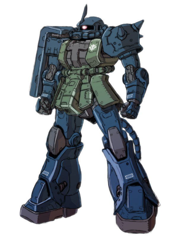 glowing, gundam, gundam_msv, kuramochi_kyouryuu, mecha, no_humans, science_fiction, shield