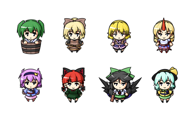 animal_ears, bow, braid, bucket, cat_ears, chibi, everyone, hair_bow