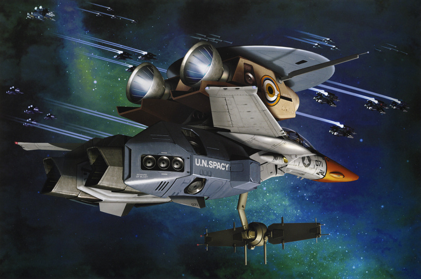antenna, hidetaka_tenjin, highres, macross, macross:_do_you_remember_love?, mecha, official_art, realistic